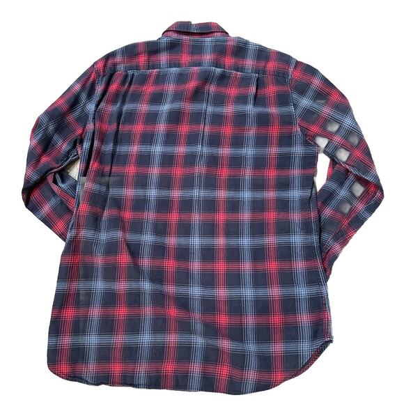 Bonobos Shirt Men’s M Red Blue Plaid Slim Fit Cotton Button Up Long Sleeve Shirt - Picture 3 of 12